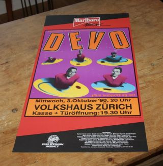 Devo Orginal Swiss Concert Poster 1990 Zurich