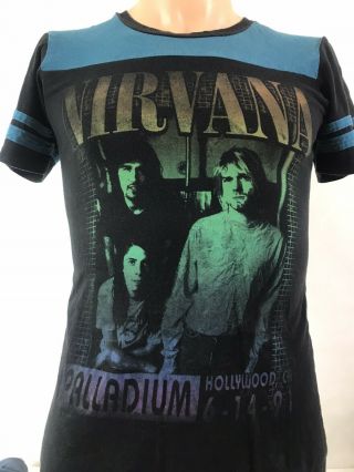 Vintage Nirvana Vintage Concert Tee Live At The Palladium 6 - 14 - 91 Mens Medium