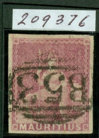 Sg 29 Mauritius 1859 (9d) Dull Magenta Imperf.  Very Fine.  4 Close To.