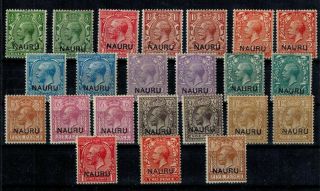 Nauru 1916 Kg V First Issue Set 1/2d To 1s W/ 2 Of Each Mog Vf S.  G.  1 - 12 Cv L270