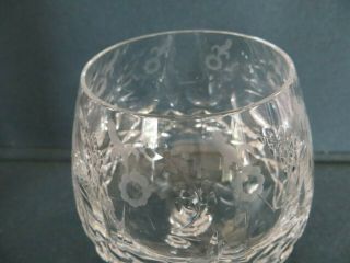 Rogaska GALLIA Hand Crafted 26 Lead Crystal Etched Floral BRANDY SNIFTER 3