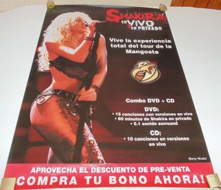Shakira Poster En Vivo Y En Privado Sony Music Colombia 2004