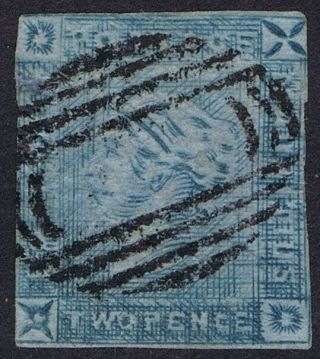 Mauritius 1859 Sg38 2d Blue Lapirot Intermediate Crisp Cancel Pos.  9 Cat.  £1,  400