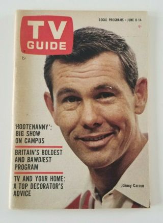 June 8 1963,  Johnny Carson Tv Guide (no Label)