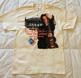 Paul Mccartney Citi Field 2009 - Tour T Shirt - York Mets - Size Medium -