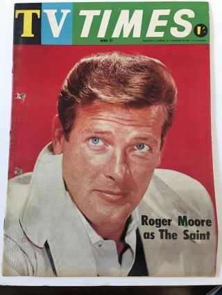 1965 Roger Moore The Saint Tv Times Week Guide Regional Australia