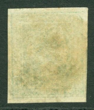 SG 31 India 1854.  2a green.  Very fine cancelled in Singapore.  4 large. 2