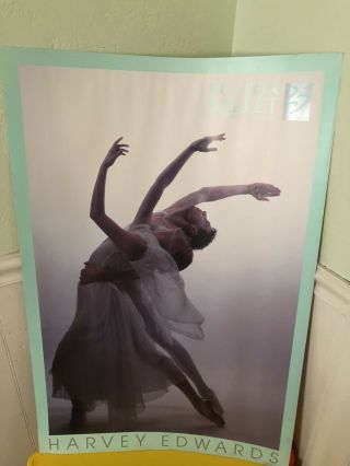 1989 Rare Harvey Edwards Boston Ballet Marked Poster 25th Anniversary 36x24