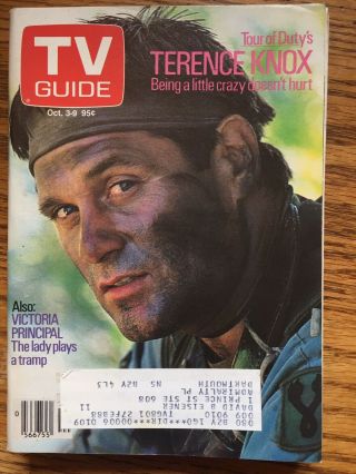 Canada 1987 Tv Guide Tour Of Duty Terence Knox Maritime Edition
