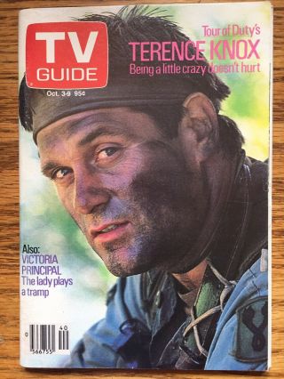 Canada 1987 Tv Guide Tour Of Duty Terence Knox Montreal Edition