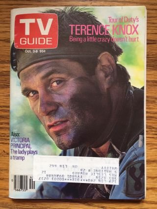 Canada 1987 Tv Guide Tour Of Duty Terence Knox Oshawa Edition
