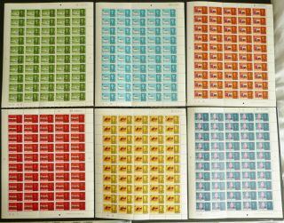 Hong Kong 1968 Sea Craft Stamp Set In Sheets Of 50 - - Exhibition Quality
