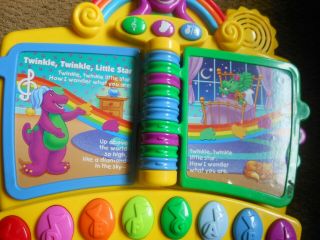 BARNEY THE DINOSAUR INTERACTIVE MUSICAL NURSERY RHYMES TOY SING ALONG BOOK 3