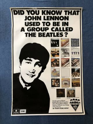 Set Of Five 1982 EMI UK 1982 Beatles Promo Posters For 20th Anniversary.  Rare 2