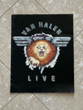 Vintage 1982 Van Halen Live Concert “diver Down” Tour Program