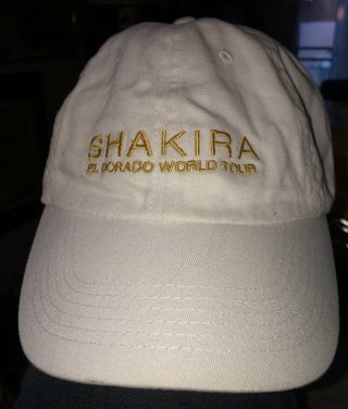 Shakira El Dorado World Tour 2018 Vip Ball Cap Hat Gold/white,  Pop Latin