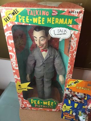 Vintage 1987 Matchbox Pee - Wee ‘s Playhouse Talking Peewee Randy & Globey
