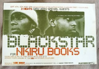 Rare Vintage Blackstar Mos Def Talib Kweli Concert Flyer 1999 Nyc Rawkus Hip Hop