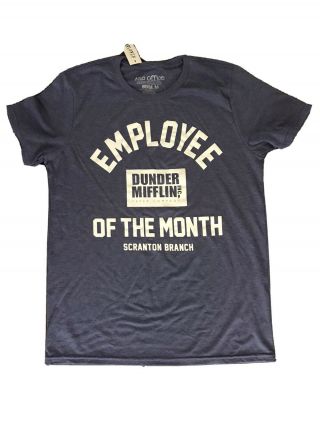 The Office - “dunder Mifflin Employee Of The Month” Blue T - Shirt.  Sz.  Medium