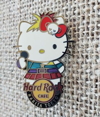 Hard Rock City Narita Tokyo Hello Kitty Pin Punk Goth Rocker