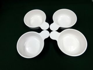 Set Of 4 Corning Ware White Grab It Handle Bowls 15 Oz.  Microwave P - 150 - B