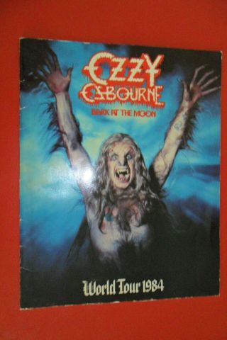 Vintage 1984 Ozzy Osbourne Bark At The Moon World Tour Program Book