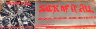 Sick Of It All Blood Sweat And No Tears Promo Poster 12x35 Great Slight Crease