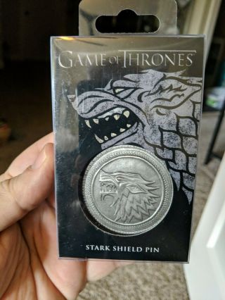 Game Of Thrones House Stark Shield Pin Dark Horse Deluxe Hbo Got