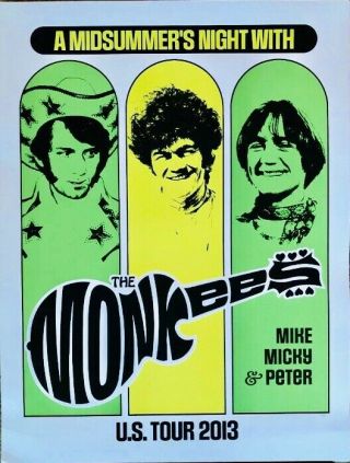 2013 The Monkees Tour Poster Limited Edition 902 Michael,  Peter,  Micky