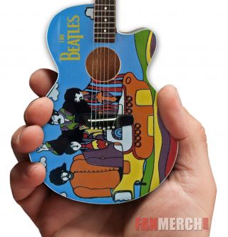 Beatles Collectible Yellow Submarine Memorabilia Acoustic Guitar Mini Guitar 2