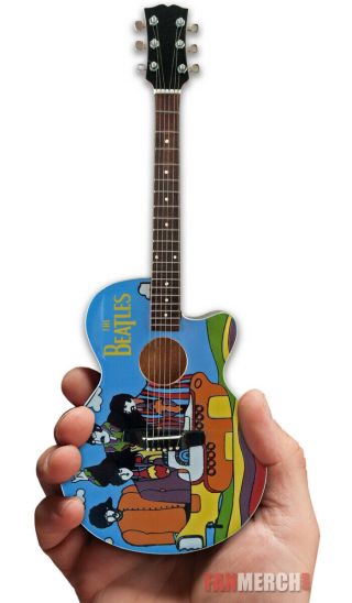 Beatles Collectible Yellow Submarine Memorabilia Acoustic Guitar Mini Guitar 3