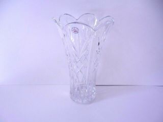 St.  George Crystal - Toscany - 11 Inch Crystal Vase - Fine Lead Crystal Perfect