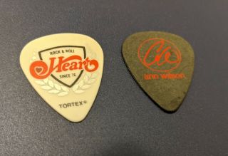 Heart - Set Of Two Tour Guitar Picks Ann And Nancy Wilson