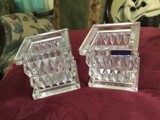 Waterford Marquis Diamond Crystal 3” Square Votive Candle Holders