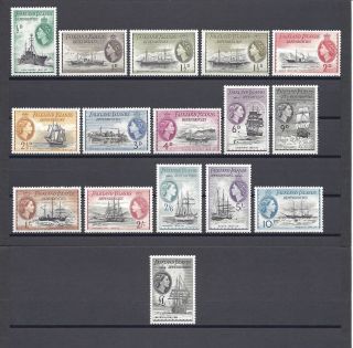 Falkland Island Dependencies 1954 - 62 Sg G26 - 40,  G28b Mnh Cat £242