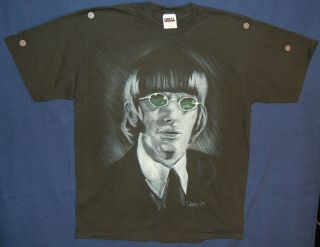 Ringo Starr T - Shirt Custom Air Brushed By Rusty 1995 Xl Beatles Beatlefest