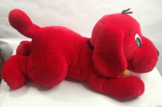 Vintage 2000 Clifford The Big Red Dog Large Laying Stuffed Plush Animal Toy 25 "