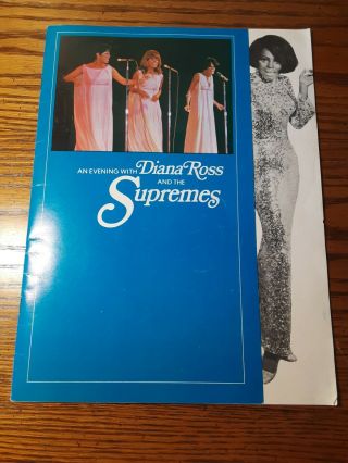 An Evening With Diana Ross And The Supremes (1968) Vintage Concert Program