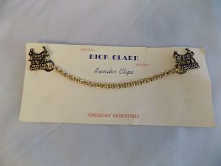 1950’s Dick Clark American Bandstand Gold Sweater Clips Moc