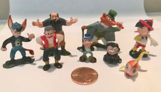 Disneykins Marx Disney Miniatures - Pinocchio Set Of 8 Figures - Rare