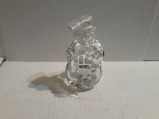 Waterford Crystal Snowman Sculpture Figurine Paperweight Xmas Ireland