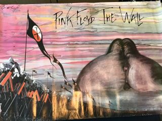 2 X Large 39 " X 27 " Vintage Pink Floyd The Wall Posters Gerald Scarfe / Hammers