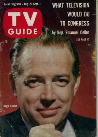Vintage - Tv Guide - Aug 26th 1961 - Hugh Downs - Cover - Vg