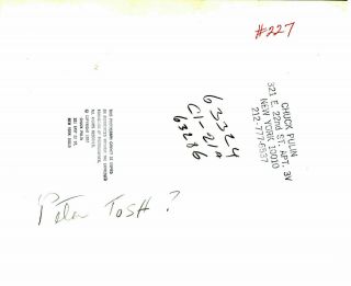 (227) PETER TOSH (BOB MARLEY) RARE ORIG ' 77 CHUCK PULIN 8X10 