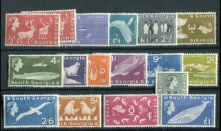Falkland Islands South Georgia Qeii 1963 - 69 Issue Of 16,  Perf Sg1/16 Mnh