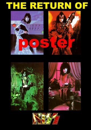 Kiss Poster Dynasty Unmasked Era 18x24 W@w 1979 Litho Print The Return Of