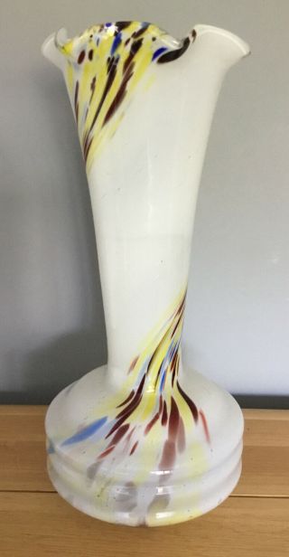 Murano Glass Vase End Of Day Splatter Large 1960 