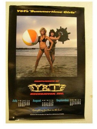 Y And T Poster Calendar Y&t Y & T Yandt Summertime Old
