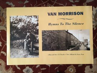 Van Morrison Hymns To The Silence Rare 2 - Sided Promotional Poster