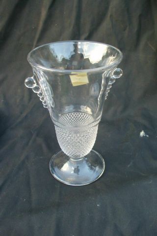 Duncan Miller Teardrop Vase Elegant Glass Vintage Antique B8
